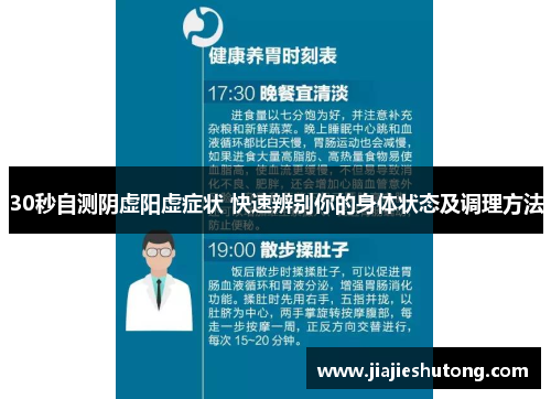 30秒自测阴虚阳虚症状 快速辨别你的身体状态及调理方法